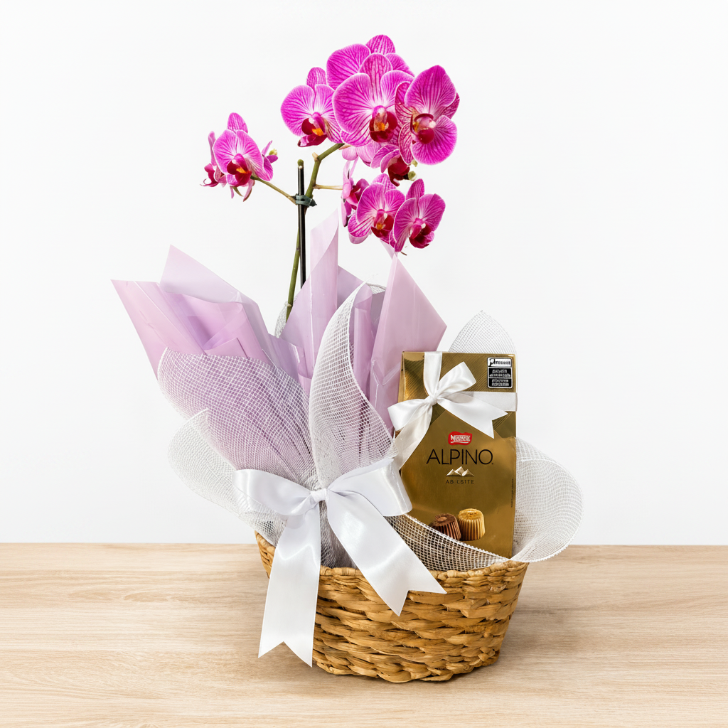 Mini Orquídea com Alpino