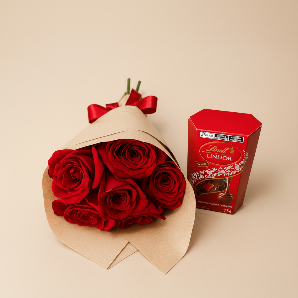 Cone de Rosas vermelhas e Lindth