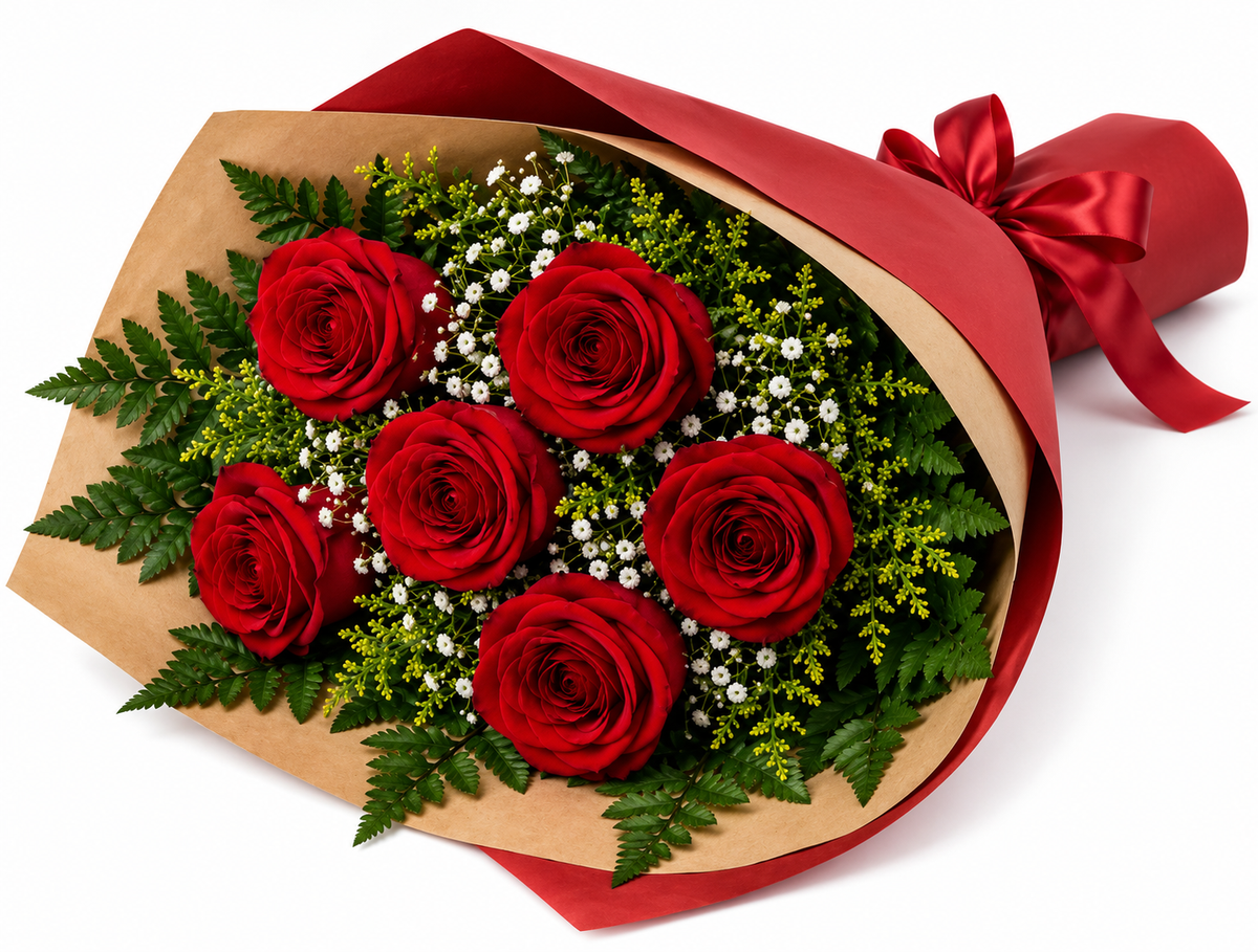 Buquê Tradicional 6 Rosas