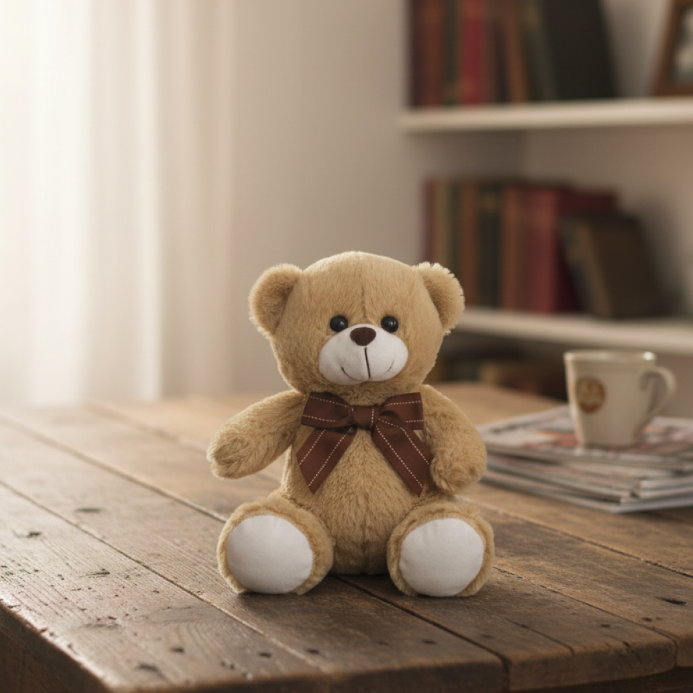 Urso de Pelúcia Mimo Marrom Claro 18cm