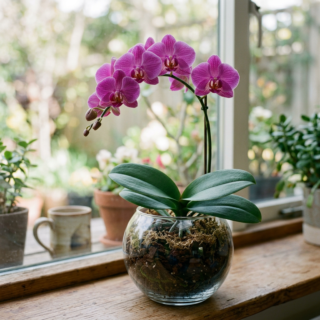 Orquídea Roxa Cascata