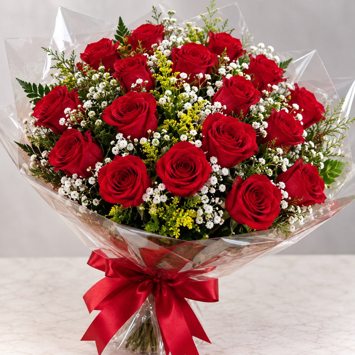 Buquê com 24 Rosas vermelhas